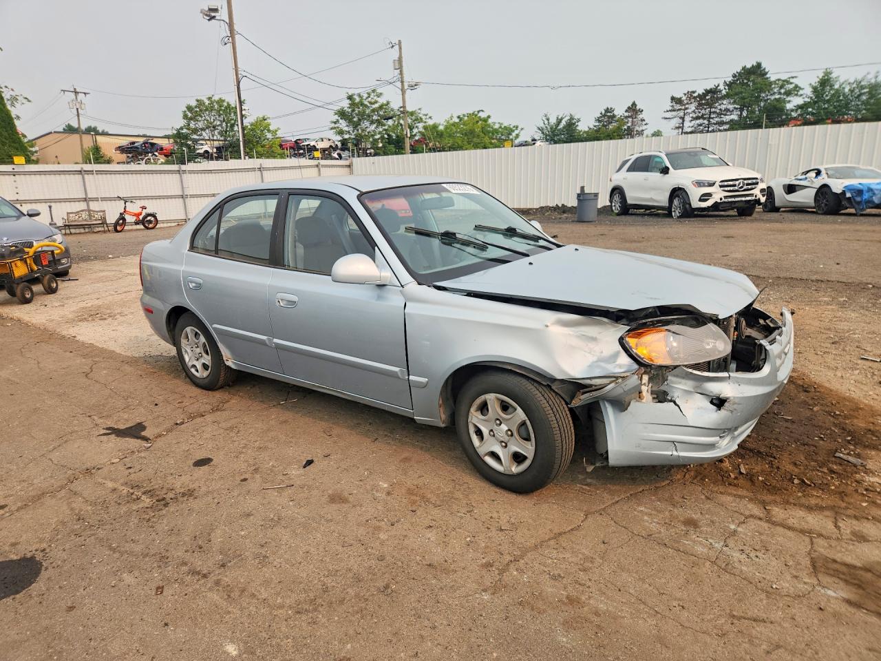 2003 Hyundai Accent Gl Blue vin: KMHCG45C33U497024