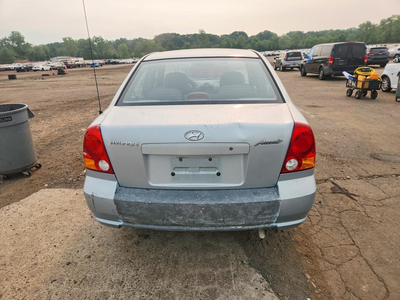 2003 Hyundai Accent Gl Blue vin: KMHCG45C33U497024