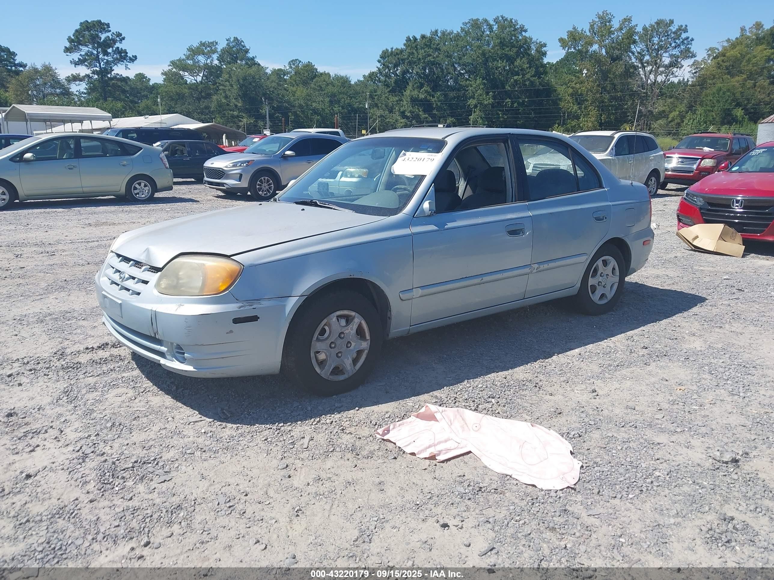 2004 Hyundai Accent Gl Light Blue vin: KMHCG45C34U499258