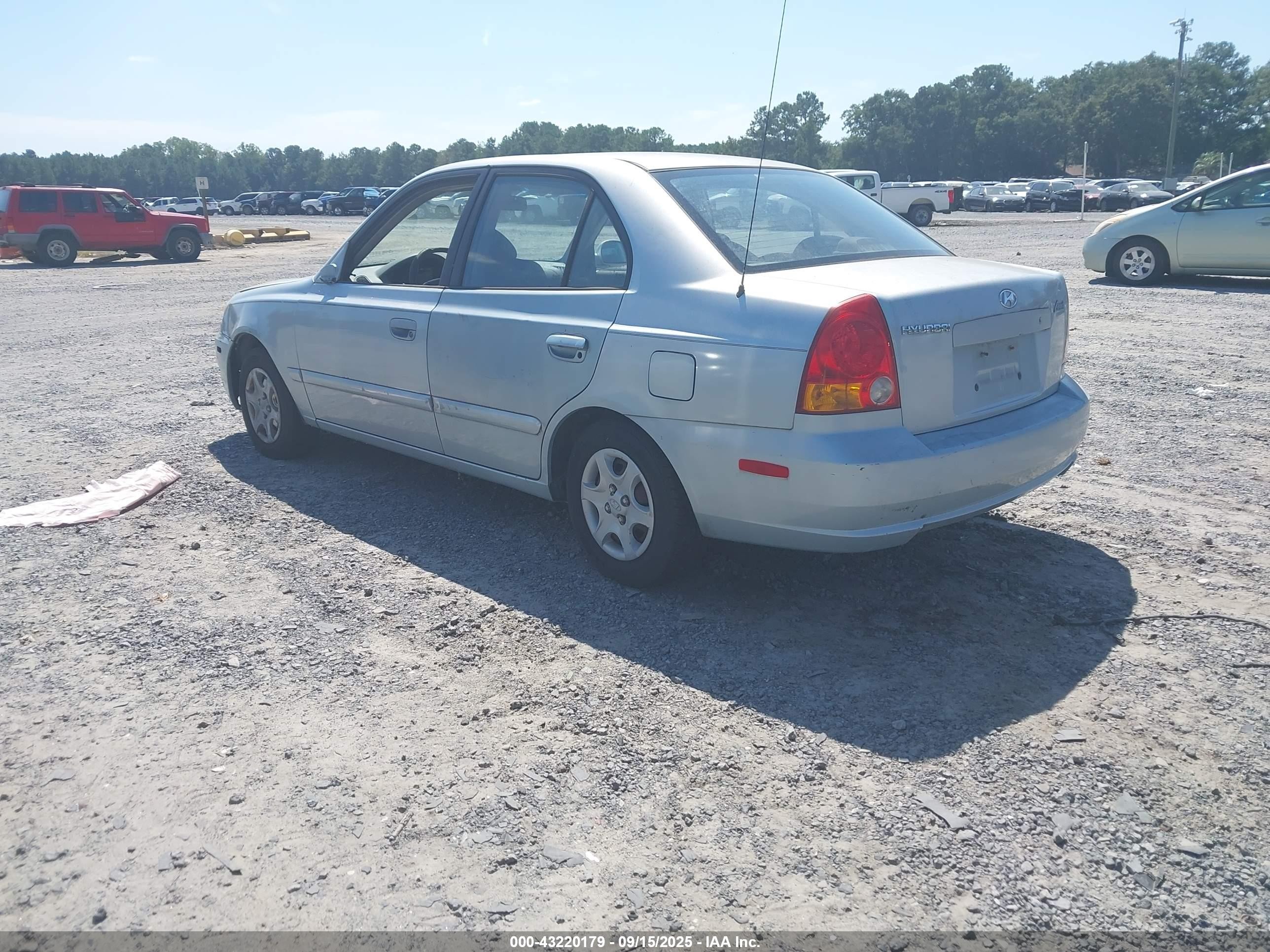 2004 Hyundai Accent Gl Light Blue vin: KMHCG45C34U499258