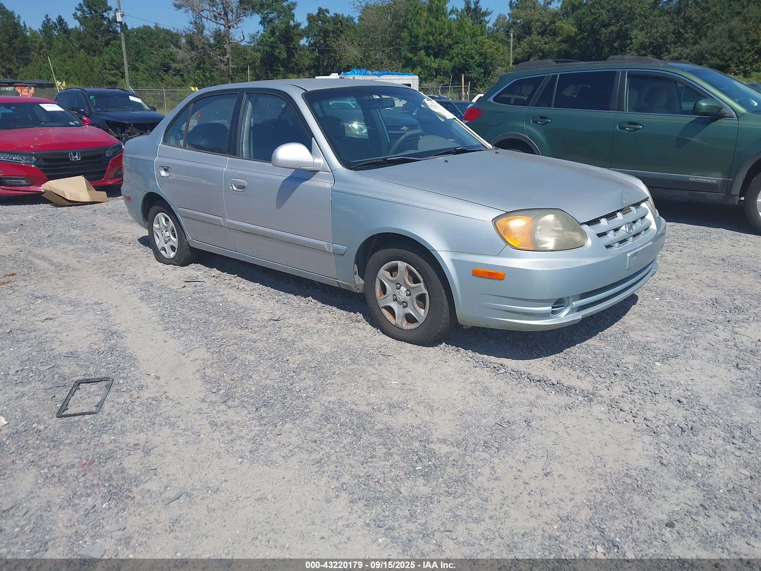 2004 Hyundai Accent Gl Light Blue vin: KMHCG45C34U499258