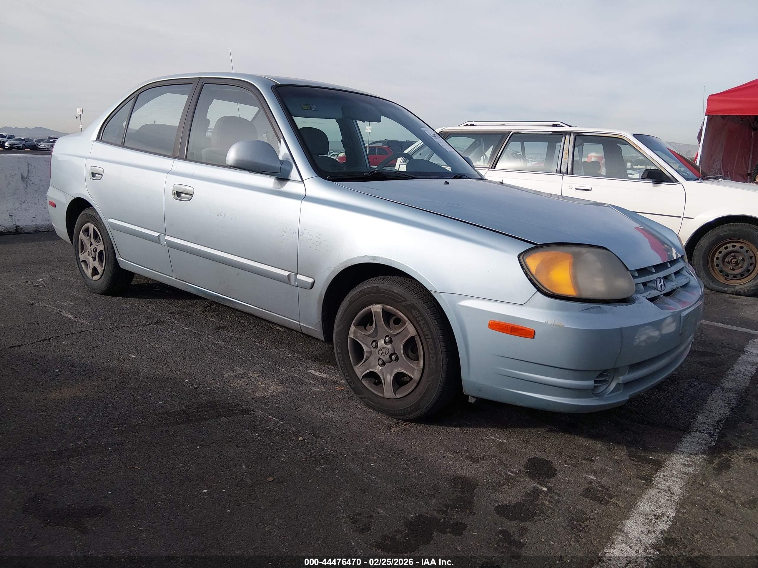 2004 Hyundai Accent Gl Blue vin: KMHCG45C34U505916