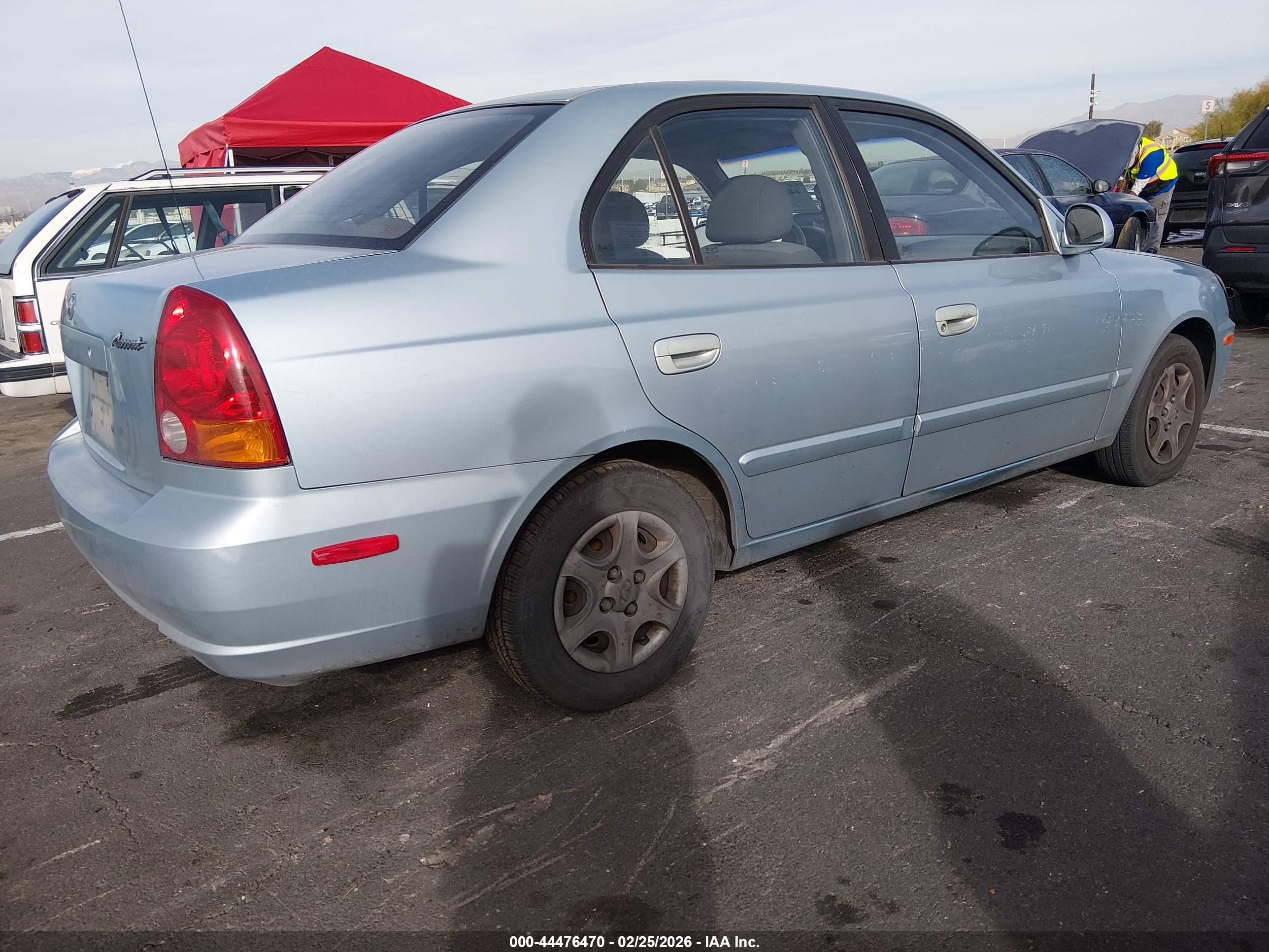 2004 Hyundai Accent Gl Blue vin: KMHCG45C34U505916