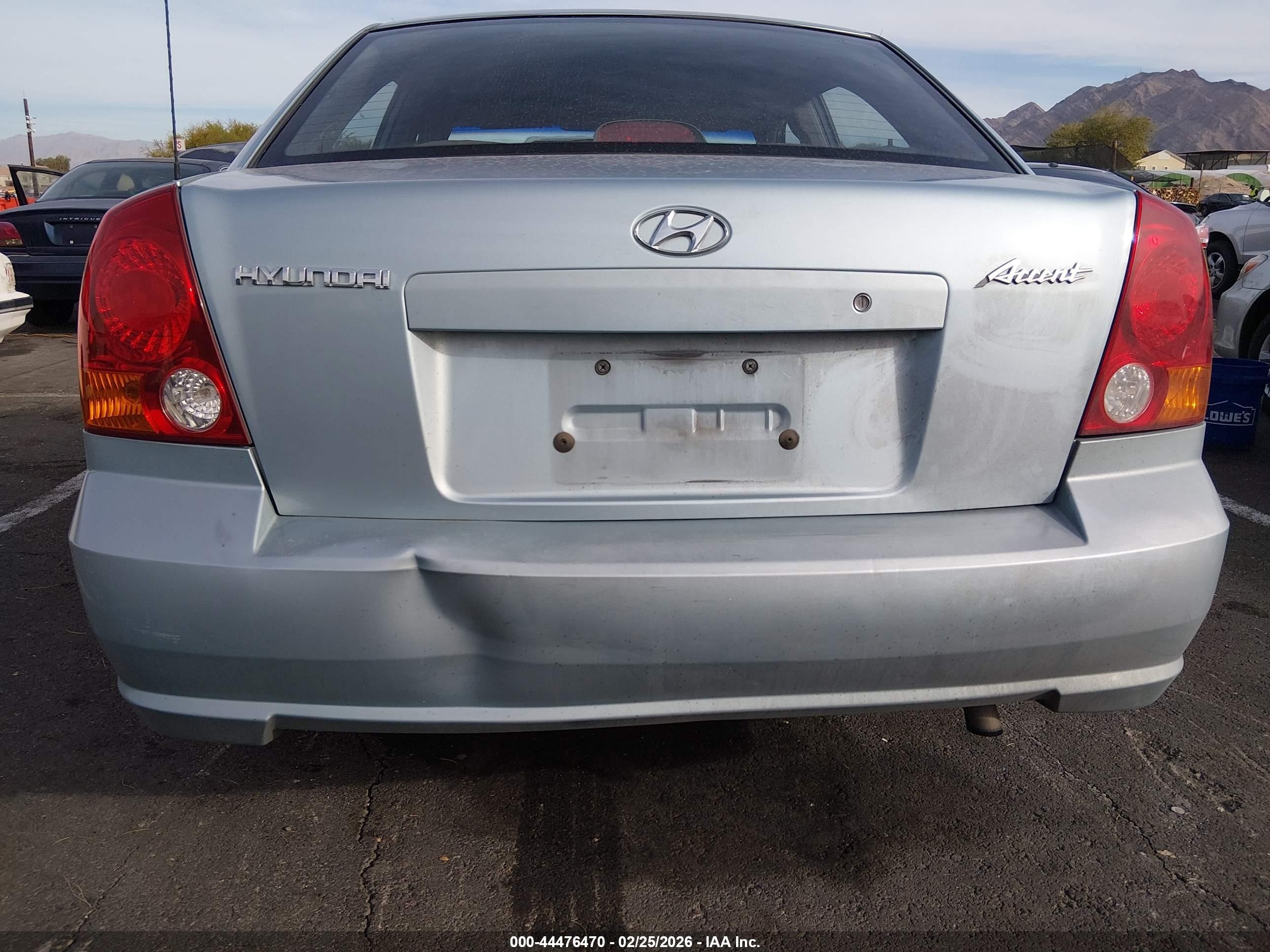 2004 Hyundai Accent Gl Blue vin: KMHCG45C34U505916