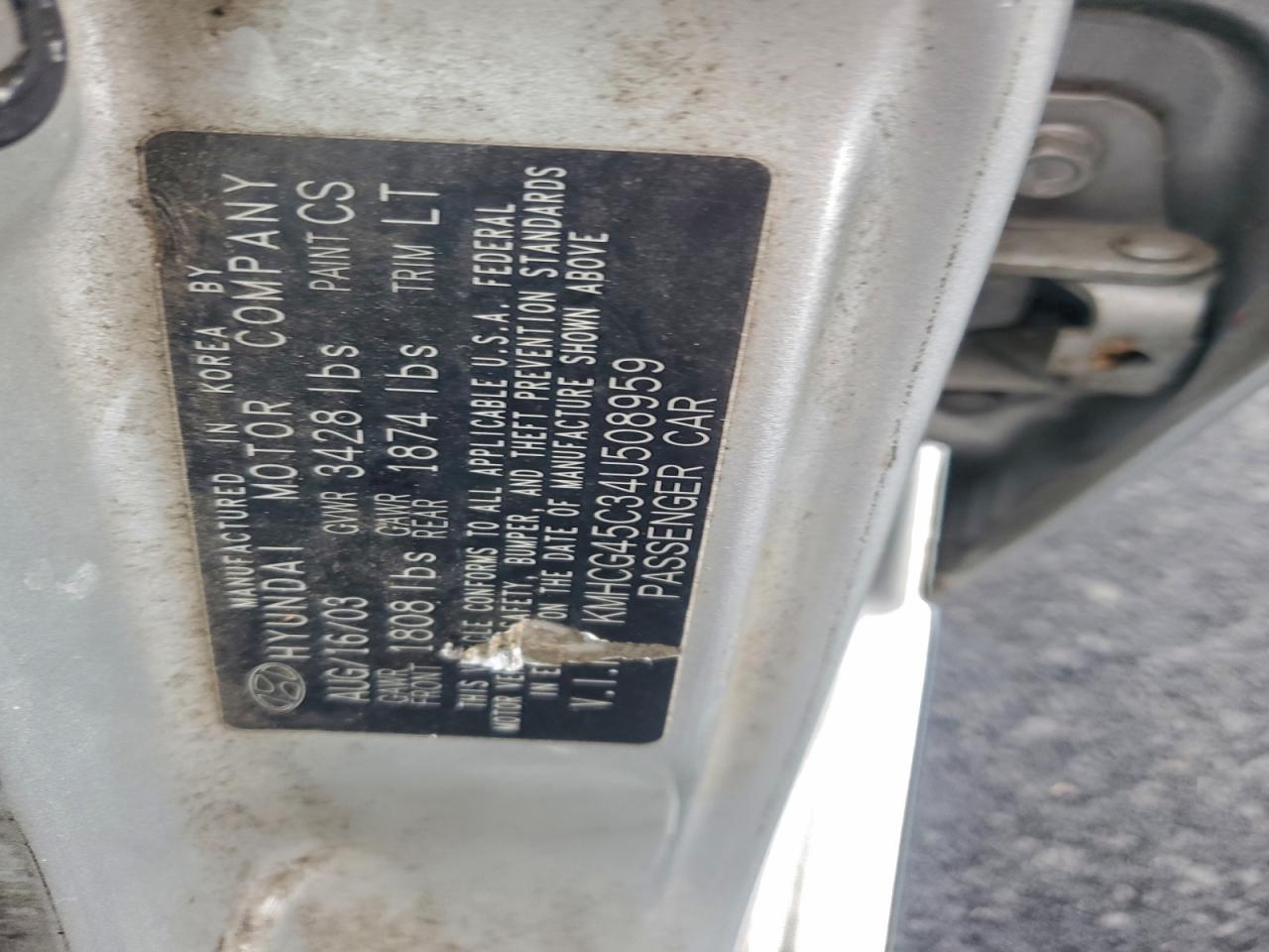 2004 Hyundai Accent Gl Silver vin: KMHCG45C34U508959