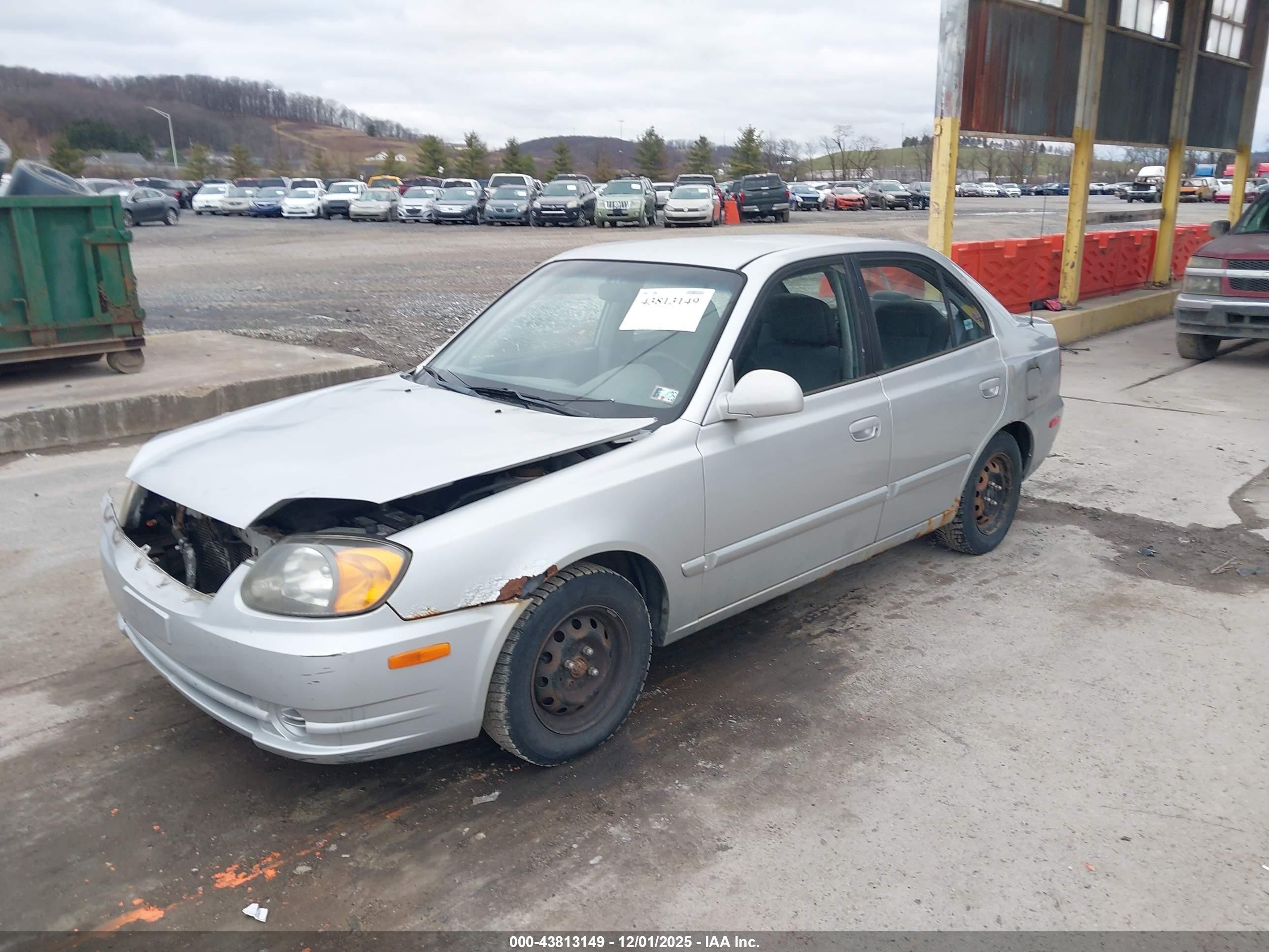 2004 Hyundai Accent Gl Silver vin: KMHCG45C34U512896