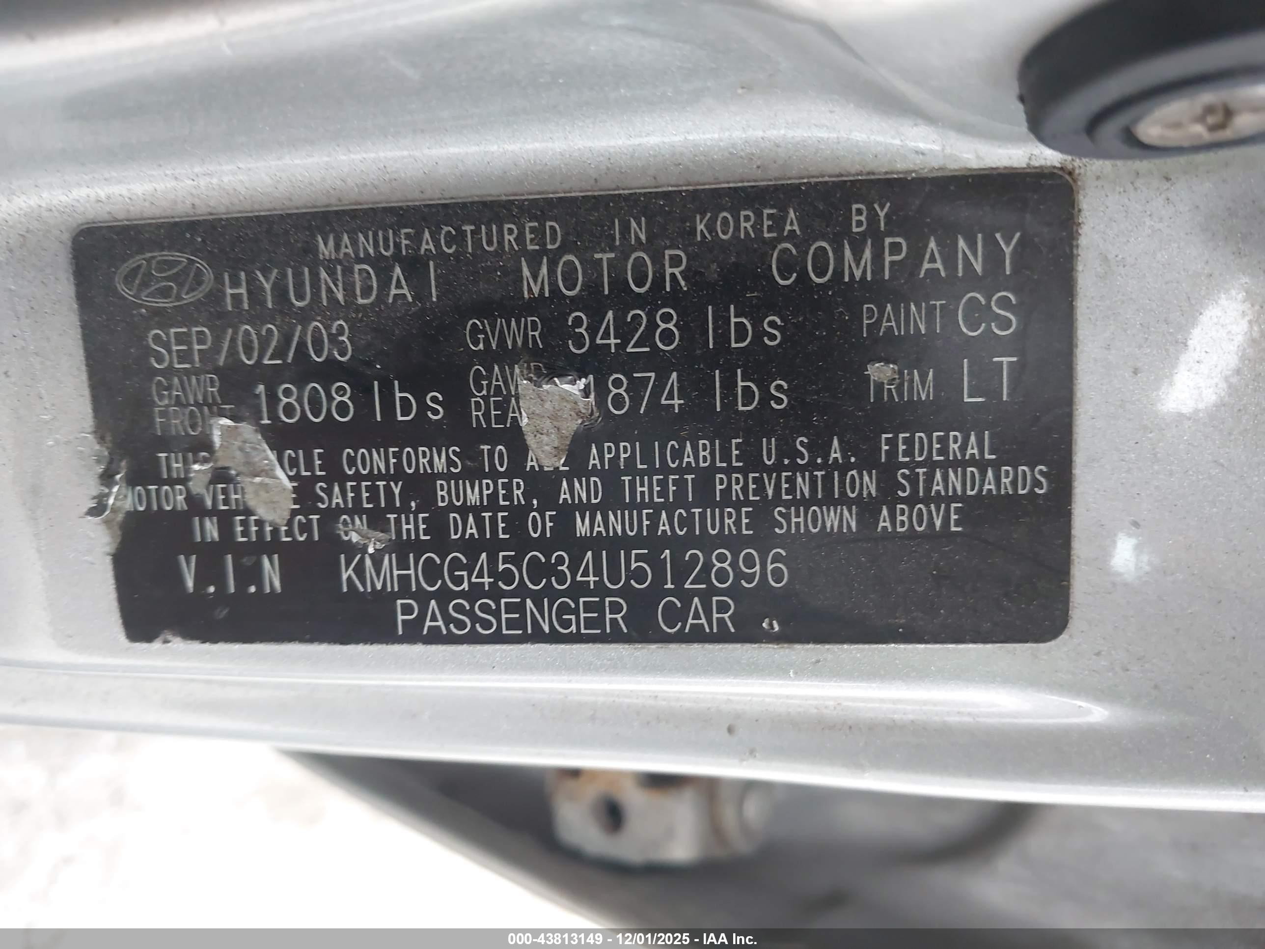 2004 Hyundai Accent Gl Silver vin: KMHCG45C34U512896