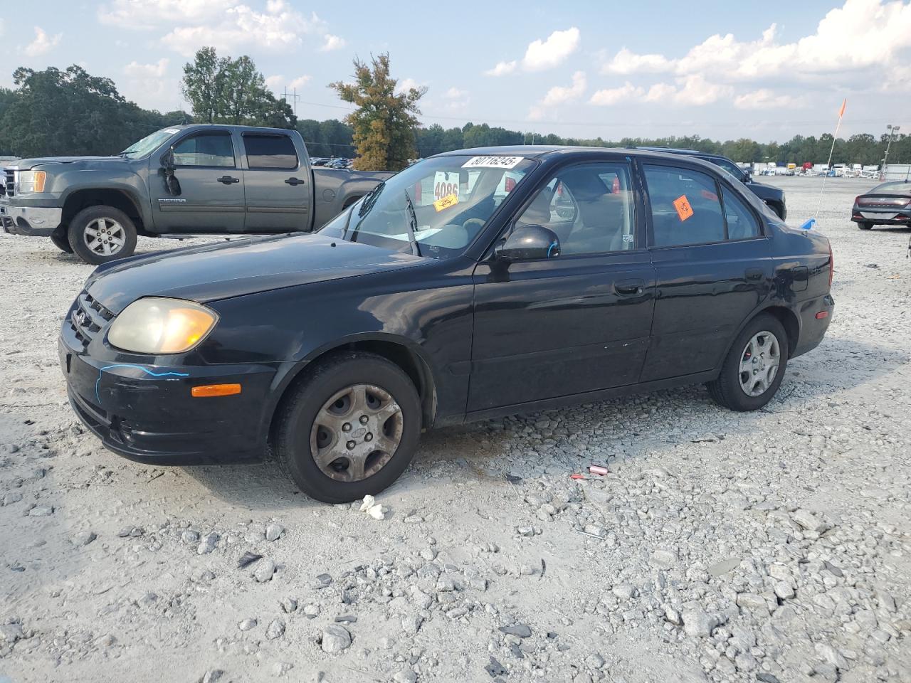 2004 Hyundai Accent Gl Black vin: KMHCG45C34U529312