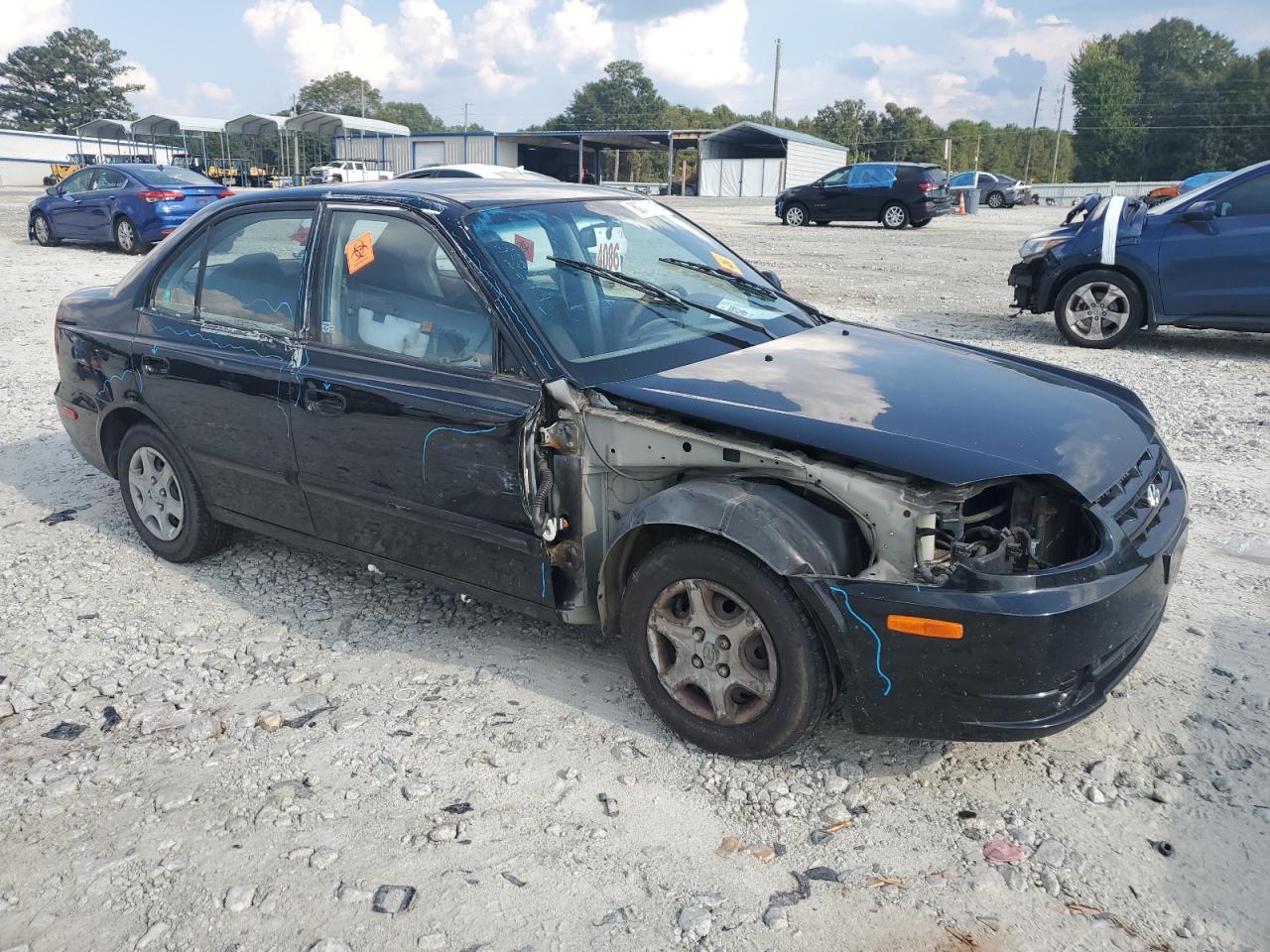 2004 Hyundai Accent Gl Black vin: KMHCG45C34U529312