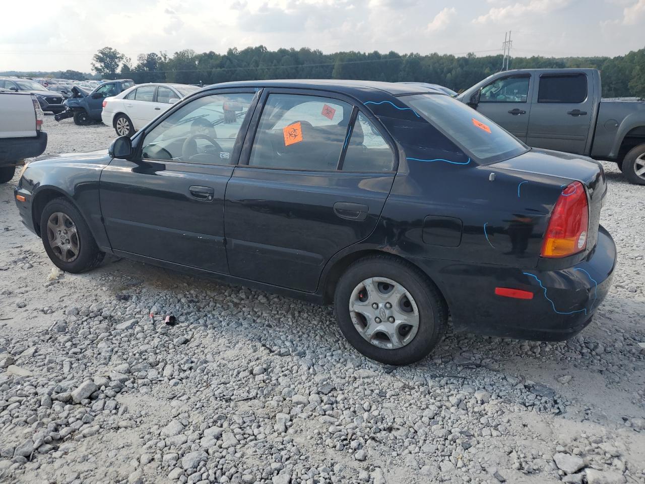 2004 Hyundai Accent Gl Black vin: KMHCG45C34U529312