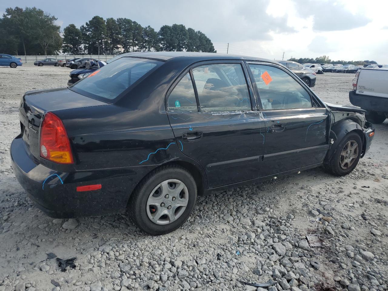 2004 Hyundai Accent Gl Black vin: KMHCG45C34U529312