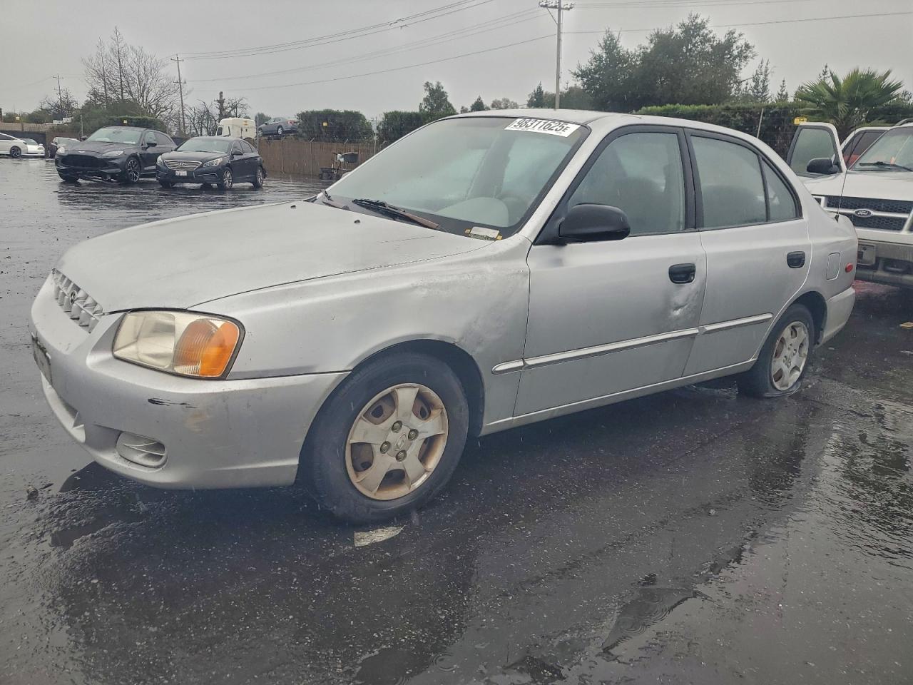 2001 Hyundai Accent Gl Silver vin: KMHCG45C41U196338