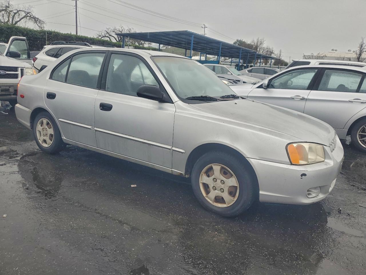 2001 Hyundai Accent Gl Silver vin: KMHCG45C41U196338
