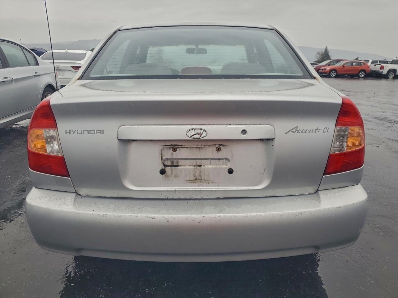 2001 Hyundai Accent Gl Silver vin: KMHCG45C41U196338