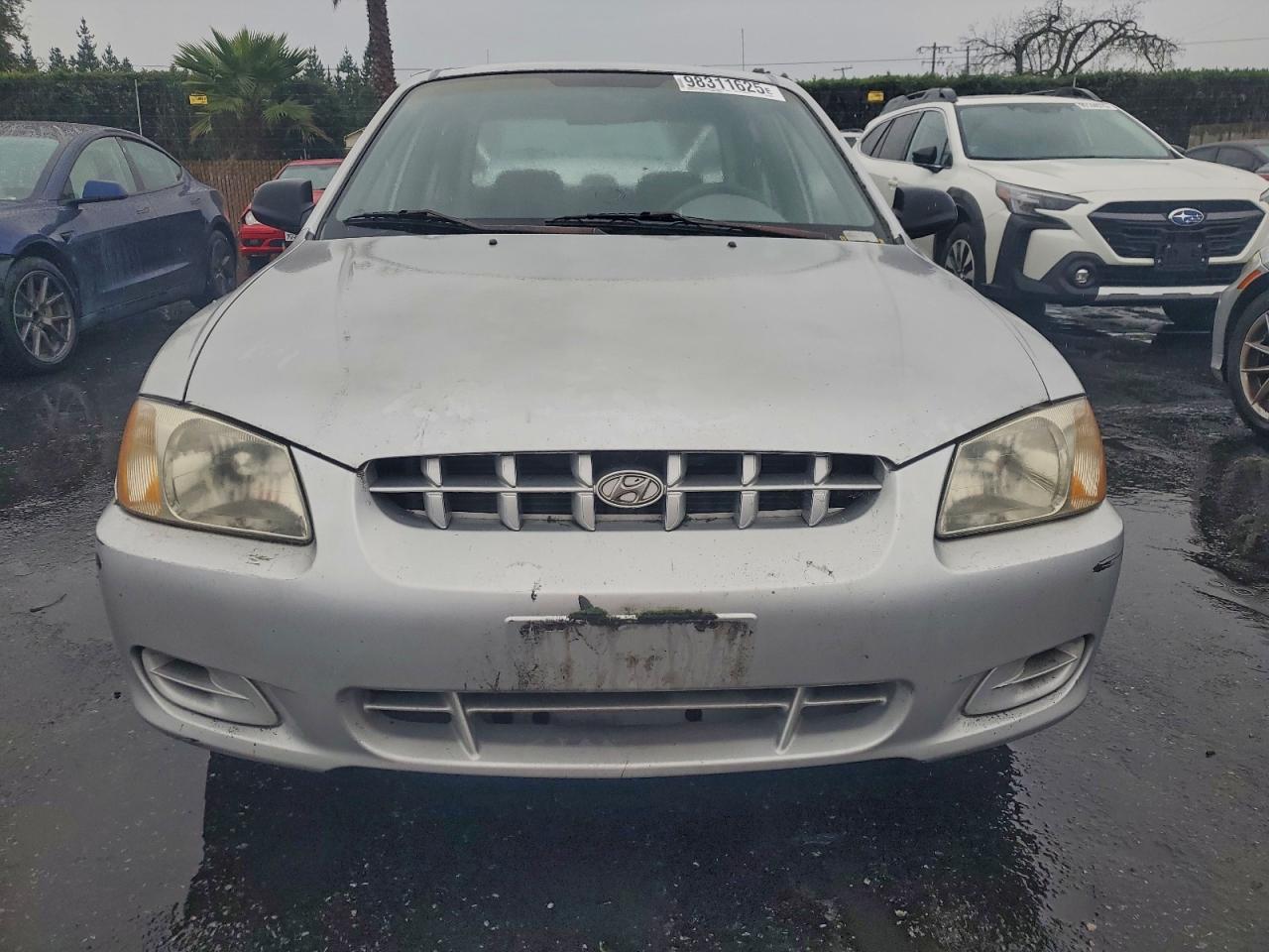 2001 Hyundai Accent Gl Silver vin: KMHCG45C41U196338