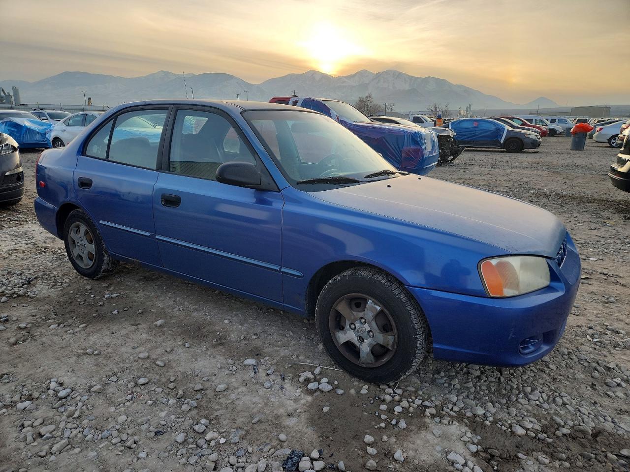 2001 Hyundai Accent Gl Blue vin: KMHCG45C41U225630