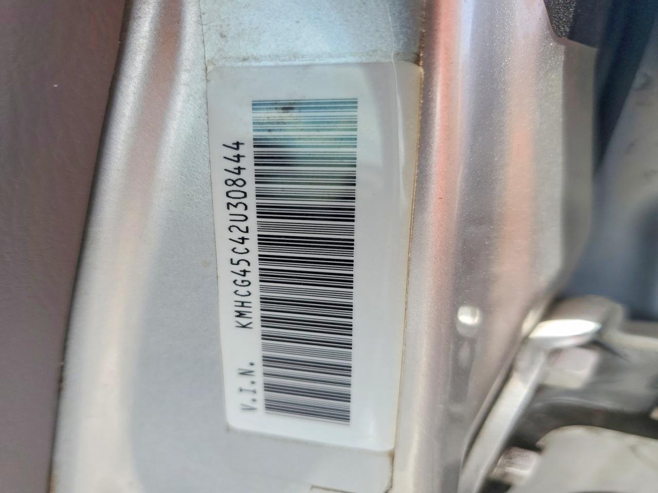 2002 Hyundai Accent Gl Silver vin: KMHCG45C42U308444