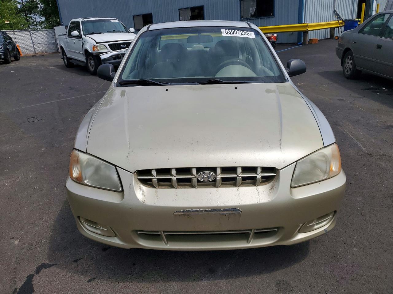 2002 Hyundai Accent Gl Tan vin: KMHCG45C42U389901