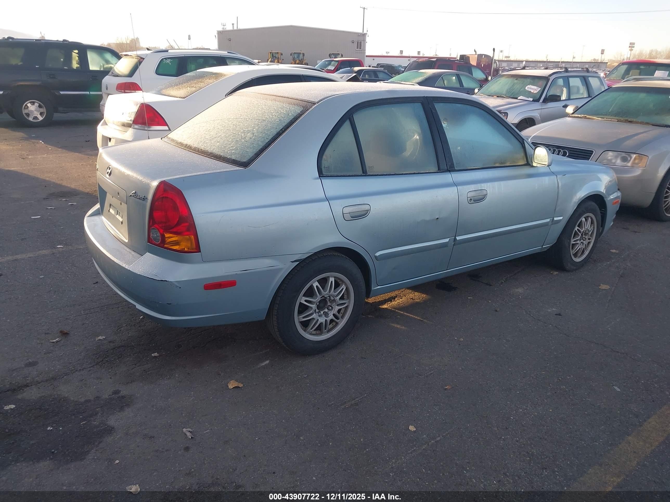 2004 Hyundai Accent Gl Silver vin: KMHCG45C44U499950