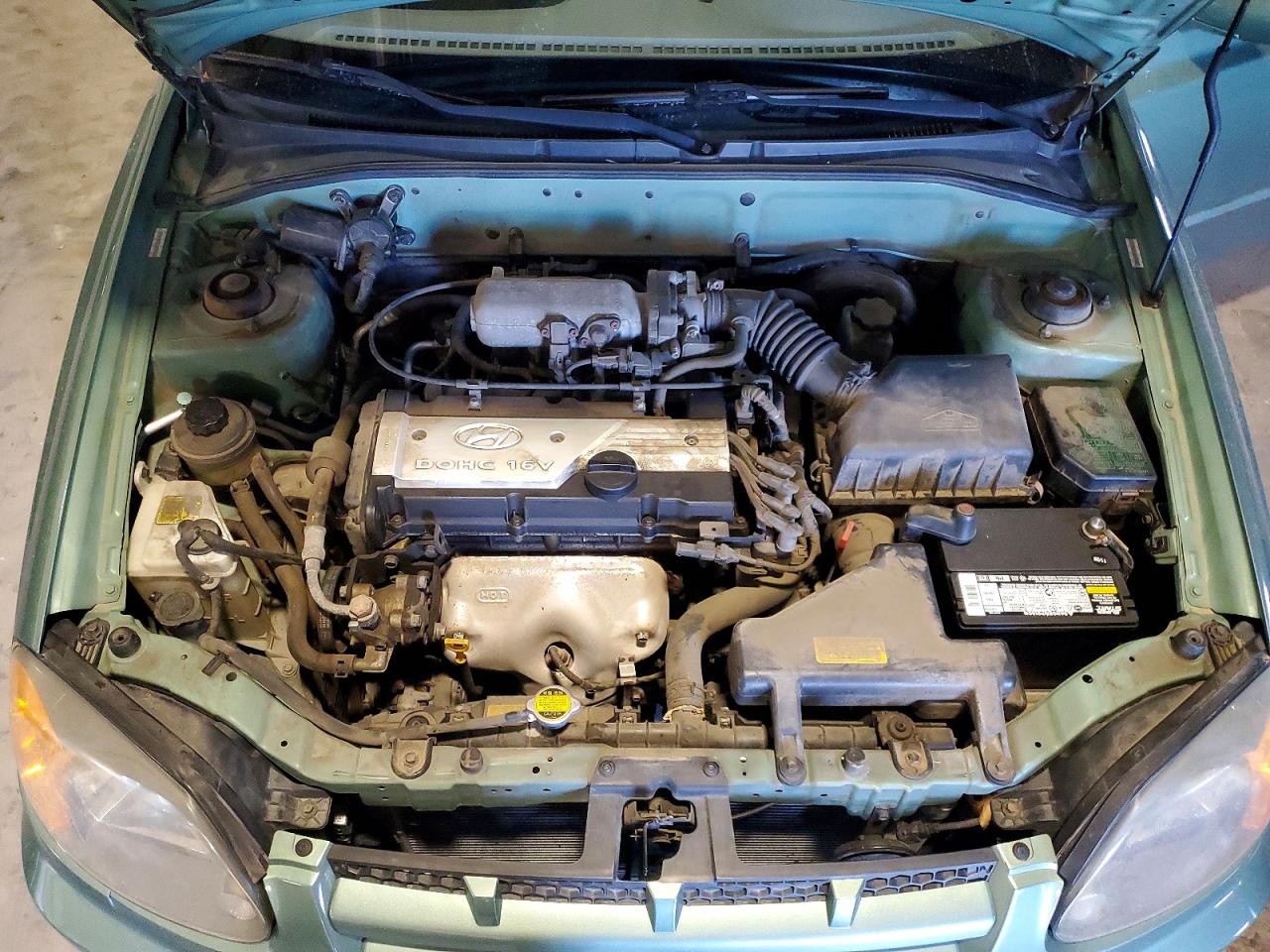 2005 Hyundai Accent Gl Green vin: KMHCG45C45U583493