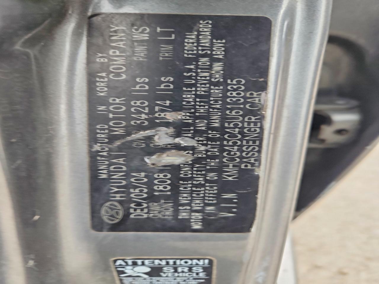 2005 Hyundai Accent Gl Gray vin: KMHCG45C45U613835