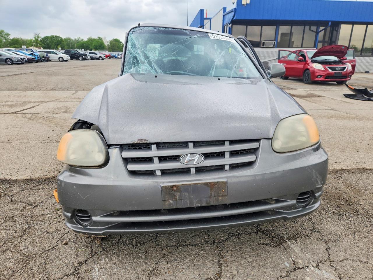 2005 Hyundai Accent Gl Gray vin: KMHCG45C45U613835
