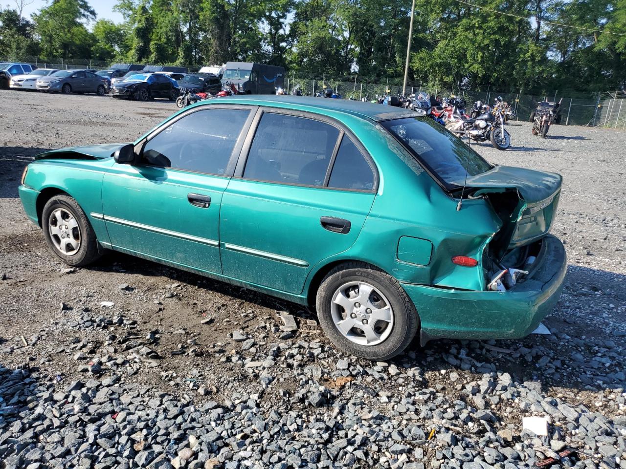 2001 Hyundai Accent Gl Green vin: KMHCG45C51U150078