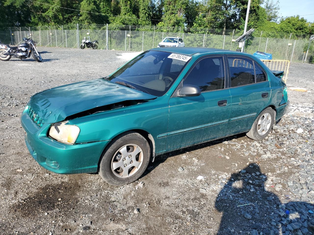 2001 Hyundai Accent Gl Green vin: KMHCG45C51U150078