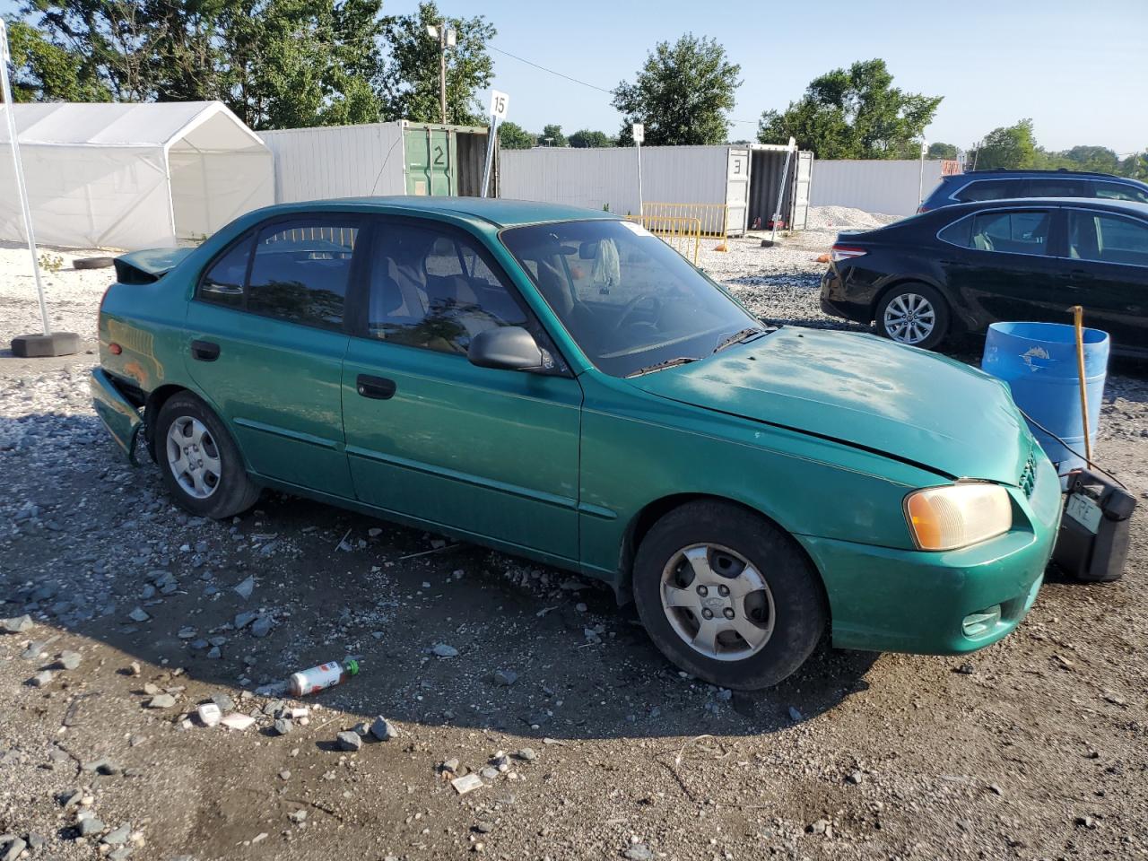 2001 Hyundai Accent Gl Green vin: KMHCG45C51U150078