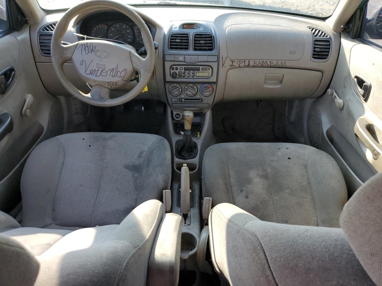 2001 Hyundai Accent Gl Green vin: KMHCG45C51U150078