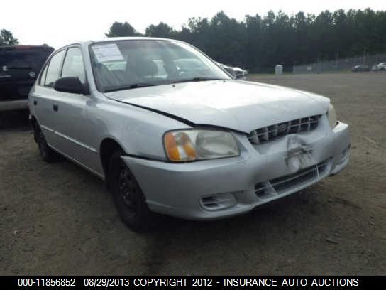 2001 Hyundai Accent Gl vin: KMHCG45C51U164708