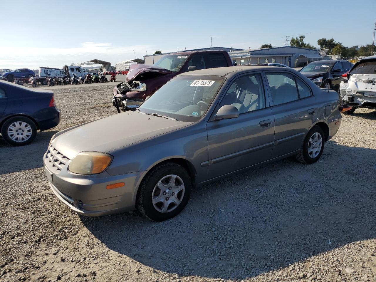 2004 Hyundai Accent Gl Gray vin: KMHCG45C54U502872