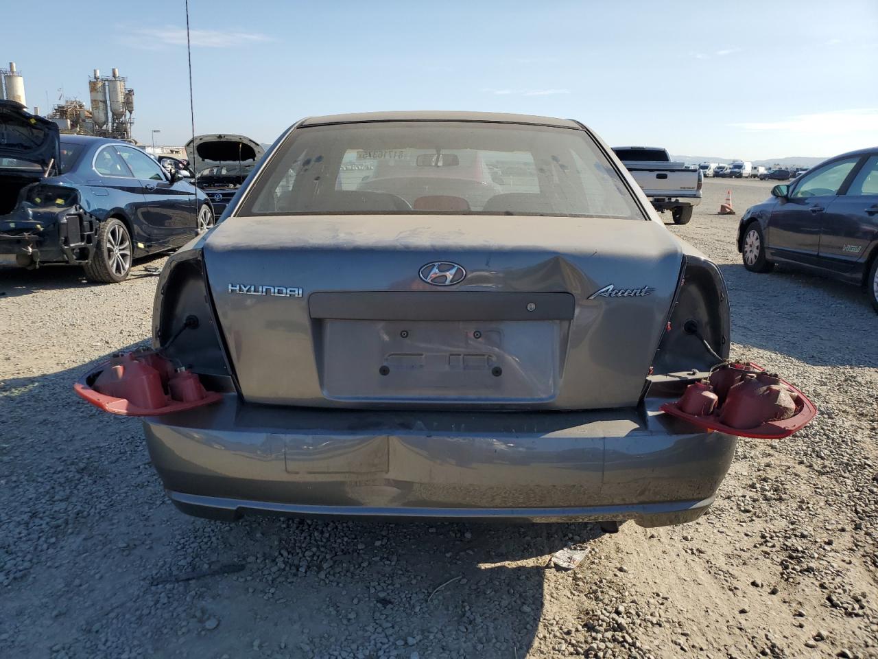 2004 Hyundai Accent Gl Gray vin: KMHCG45C54U502872
