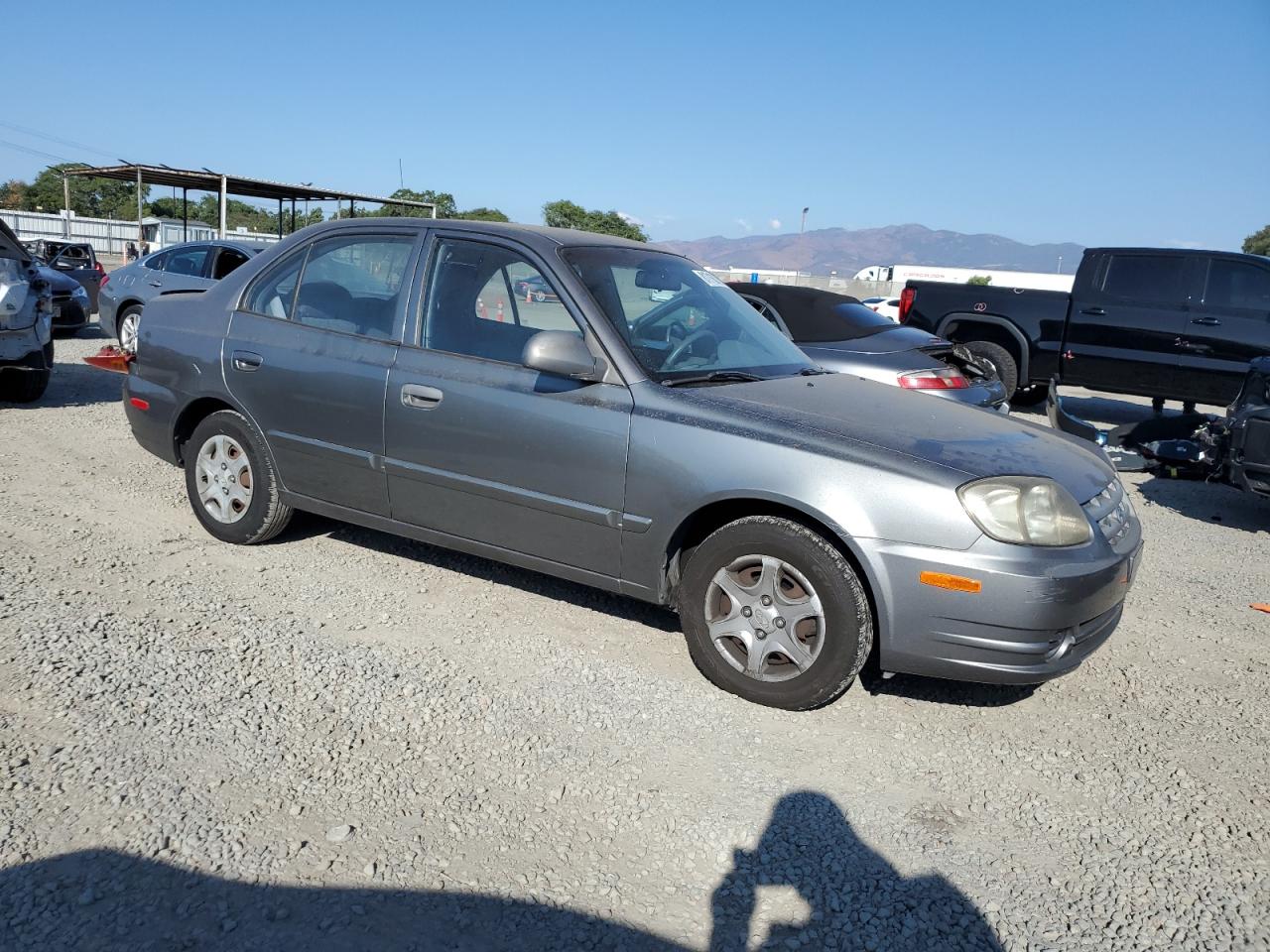 2004 Hyundai Accent Gl Gray vin: KMHCG45C54U502872