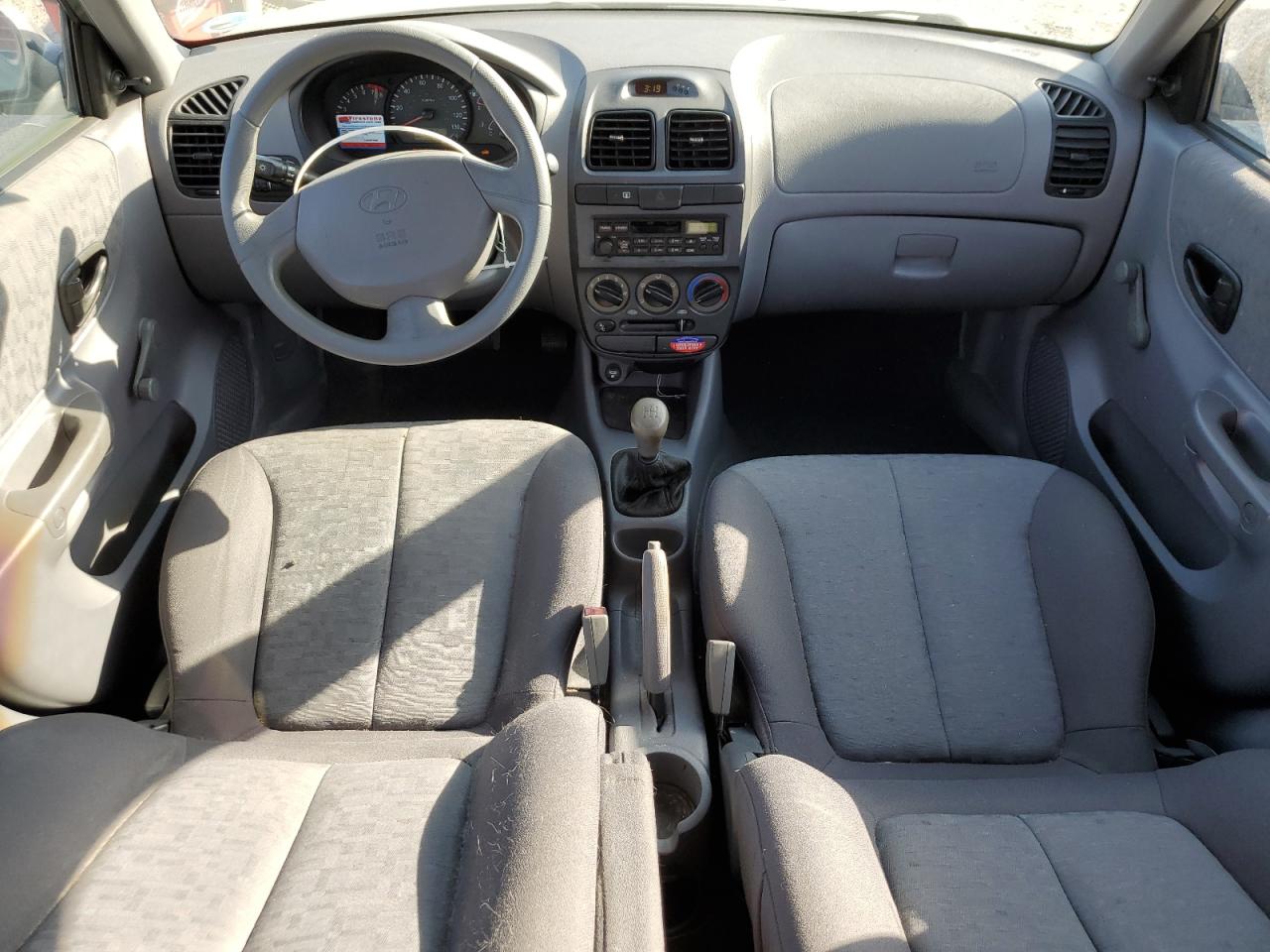 2004 Hyundai Accent Gl Gray vin: KMHCG45C54U502872