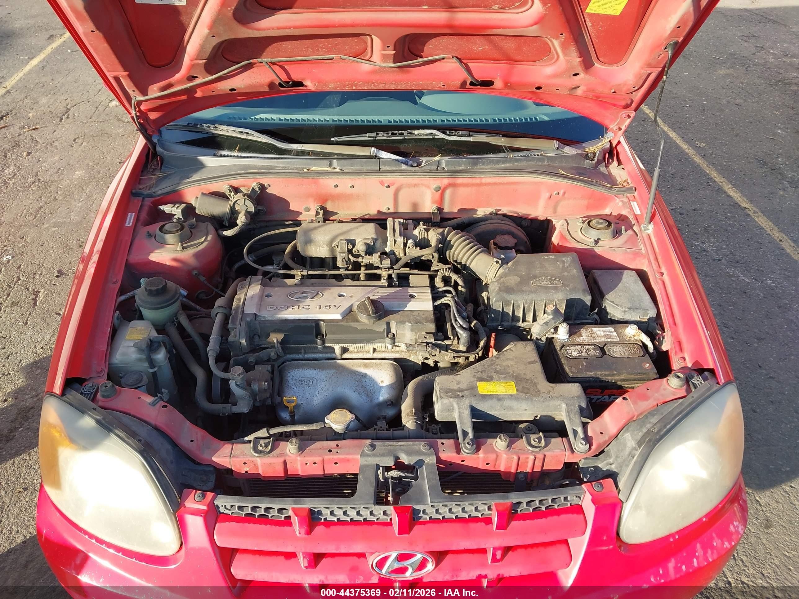 2004 Hyundai Accent Gl Red vin: KMHCG45C54U562568