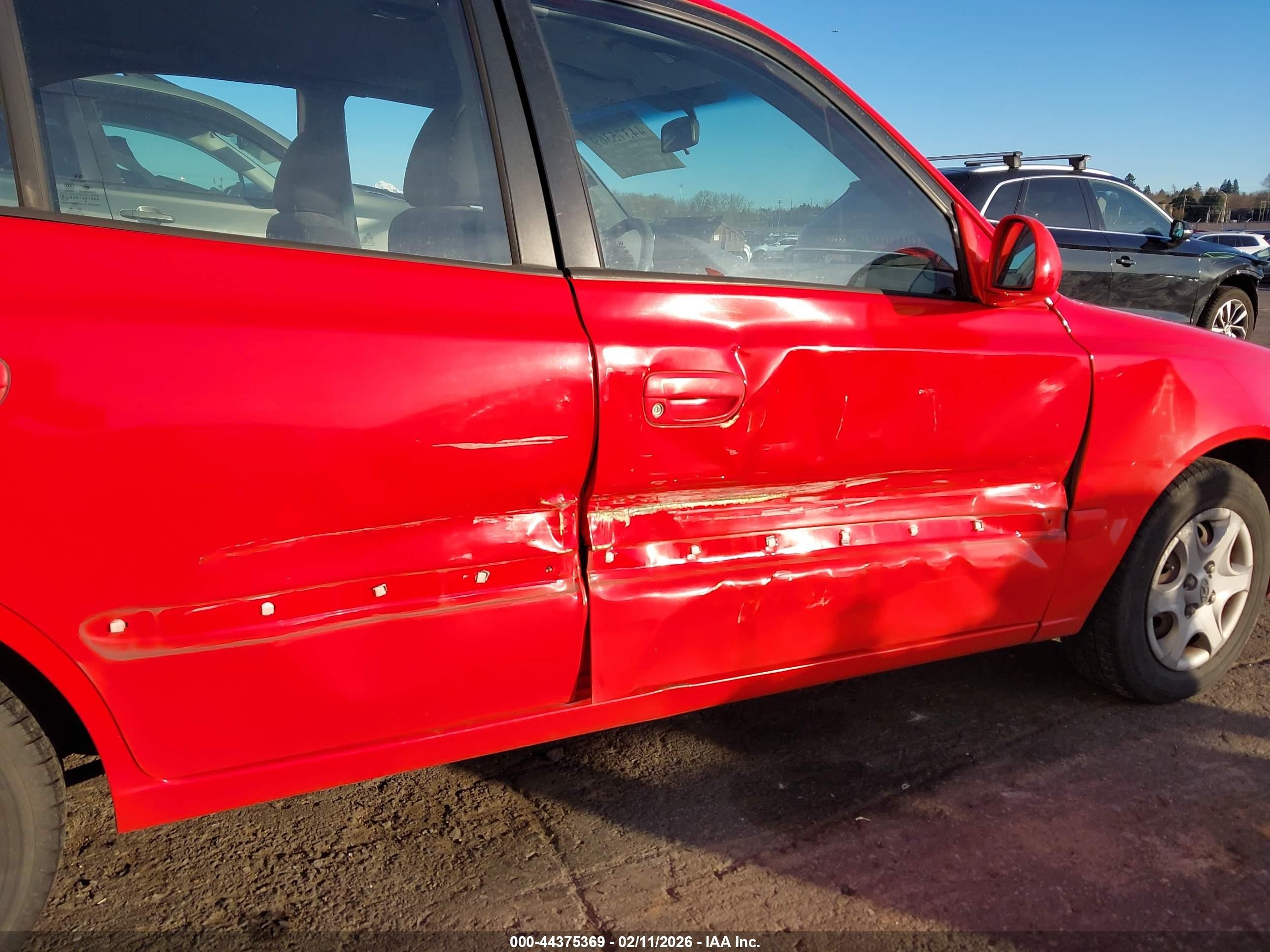 2004 Hyundai Accent Gl Red vin: KMHCG45C54U562568