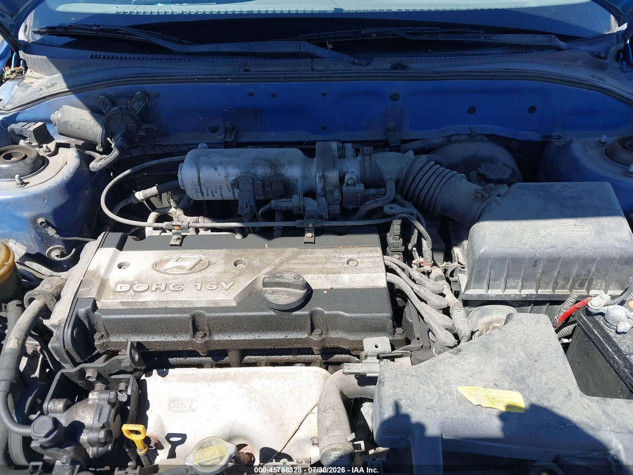 2002 Hyundai Accent Gl Blue vin: KMHCG45C62U332826