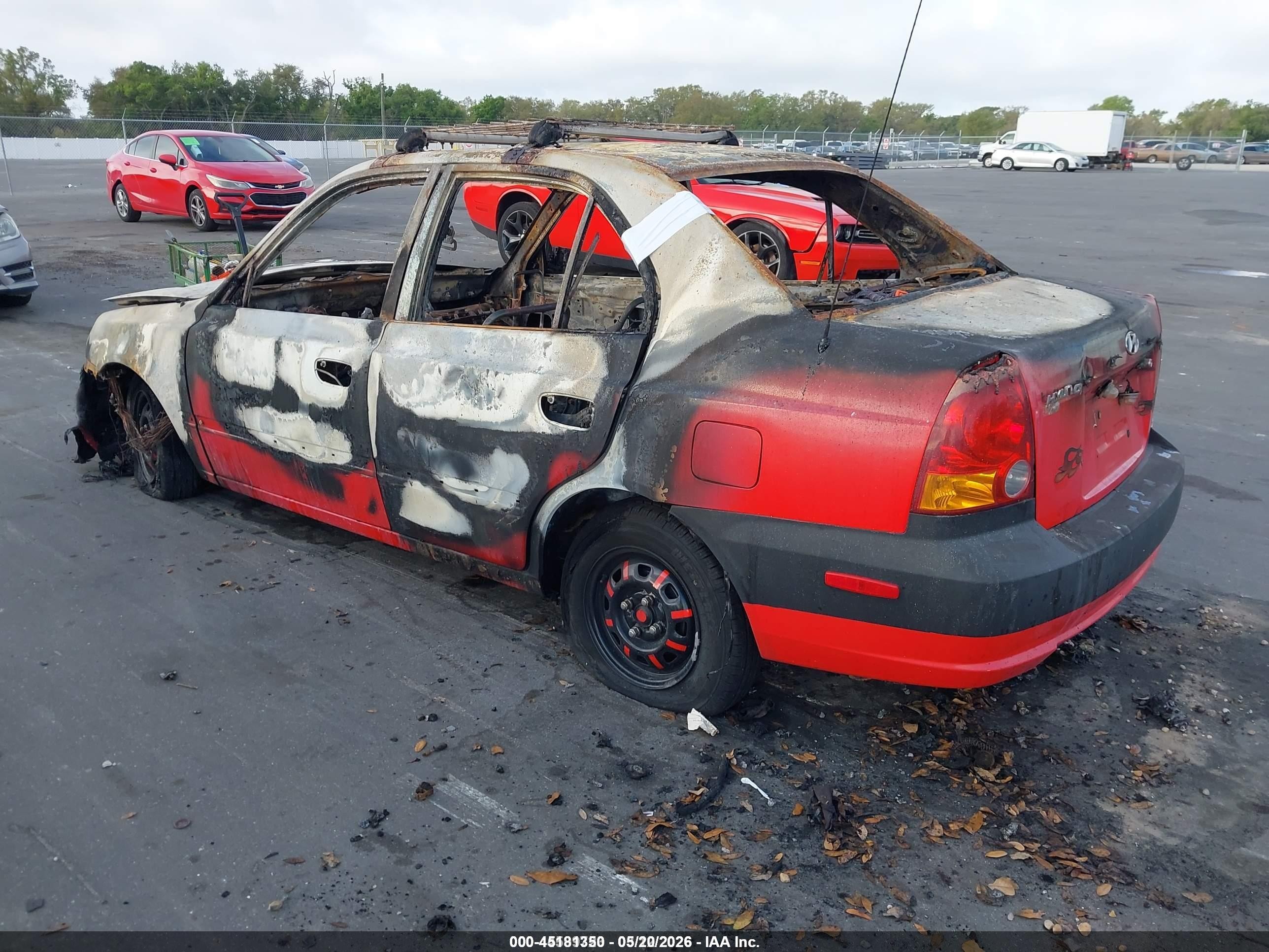 2003 Hyundai Accent Gl Red vin: KMHCG45C63U424620