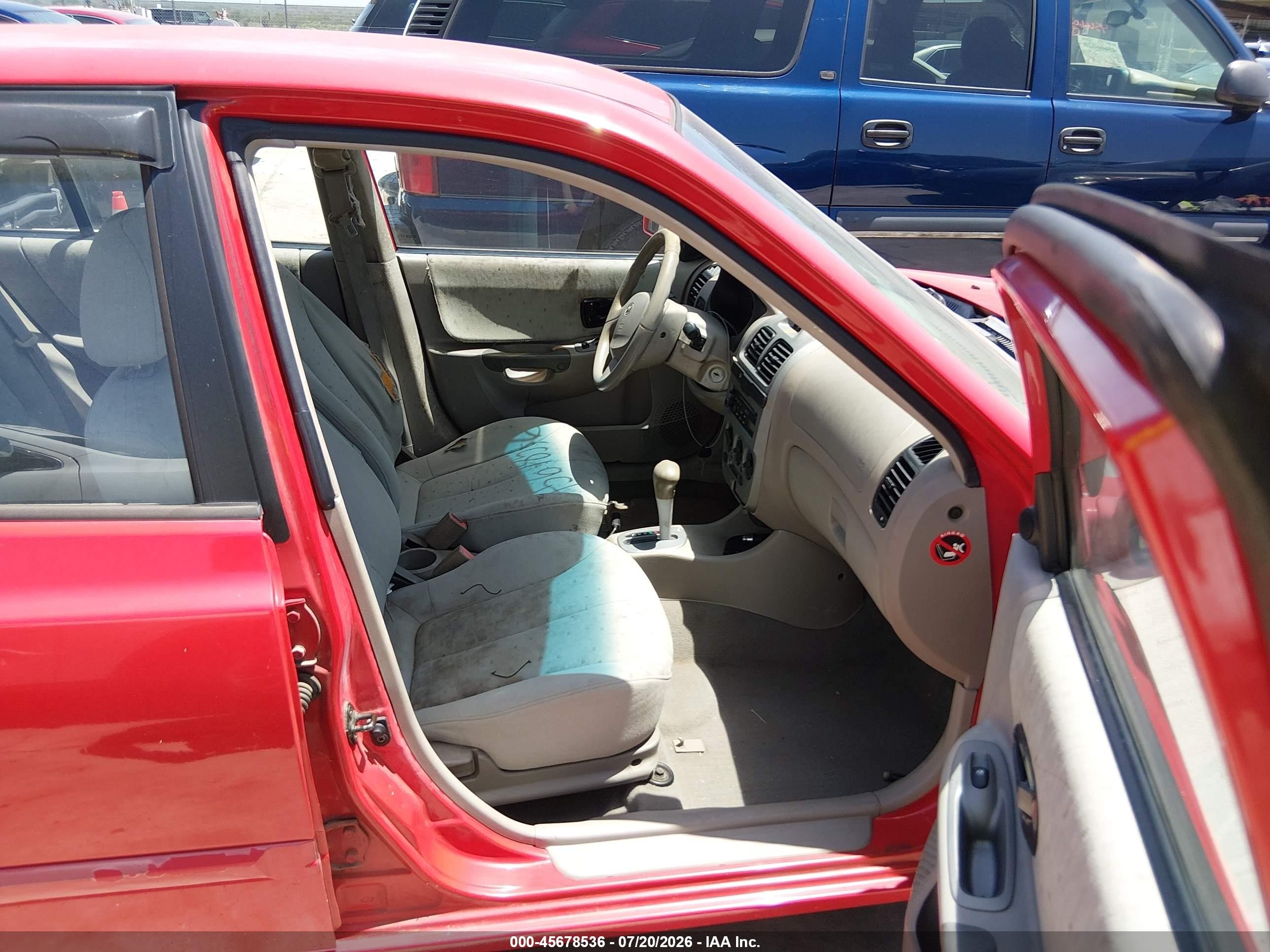 2003 Hyundai Accent Gl Red vin: KMHCG45C63U466723