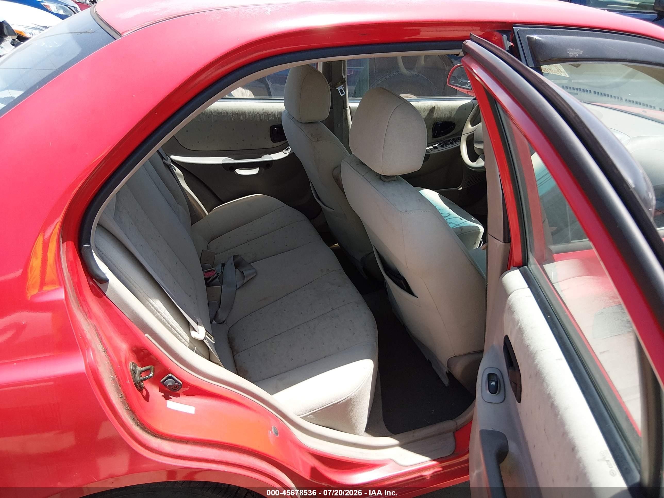 2003 Hyundai Accent Gl Red vin: KMHCG45C63U466723