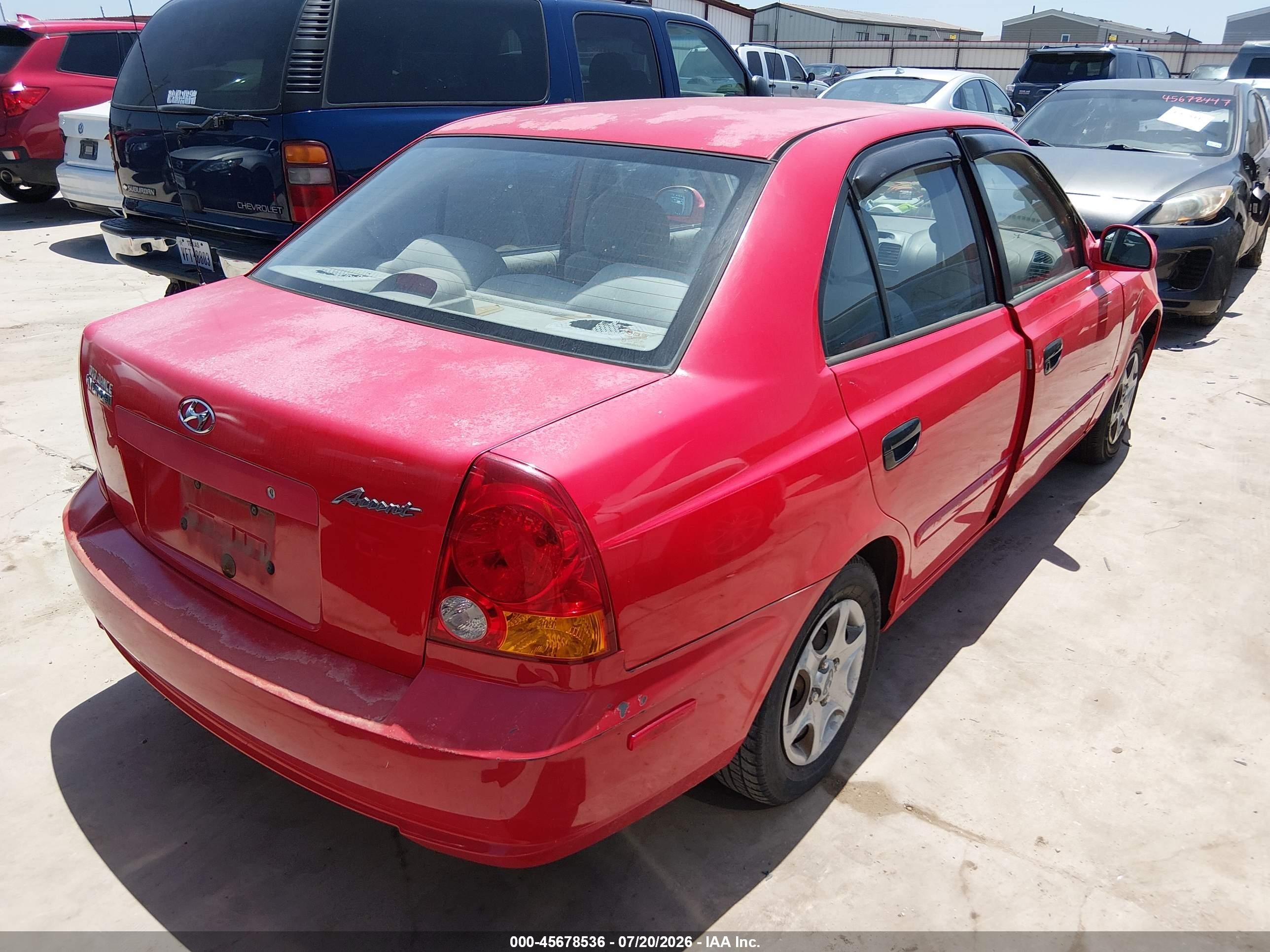 2003 Hyundai Accent Gl Red vin: KMHCG45C63U466723