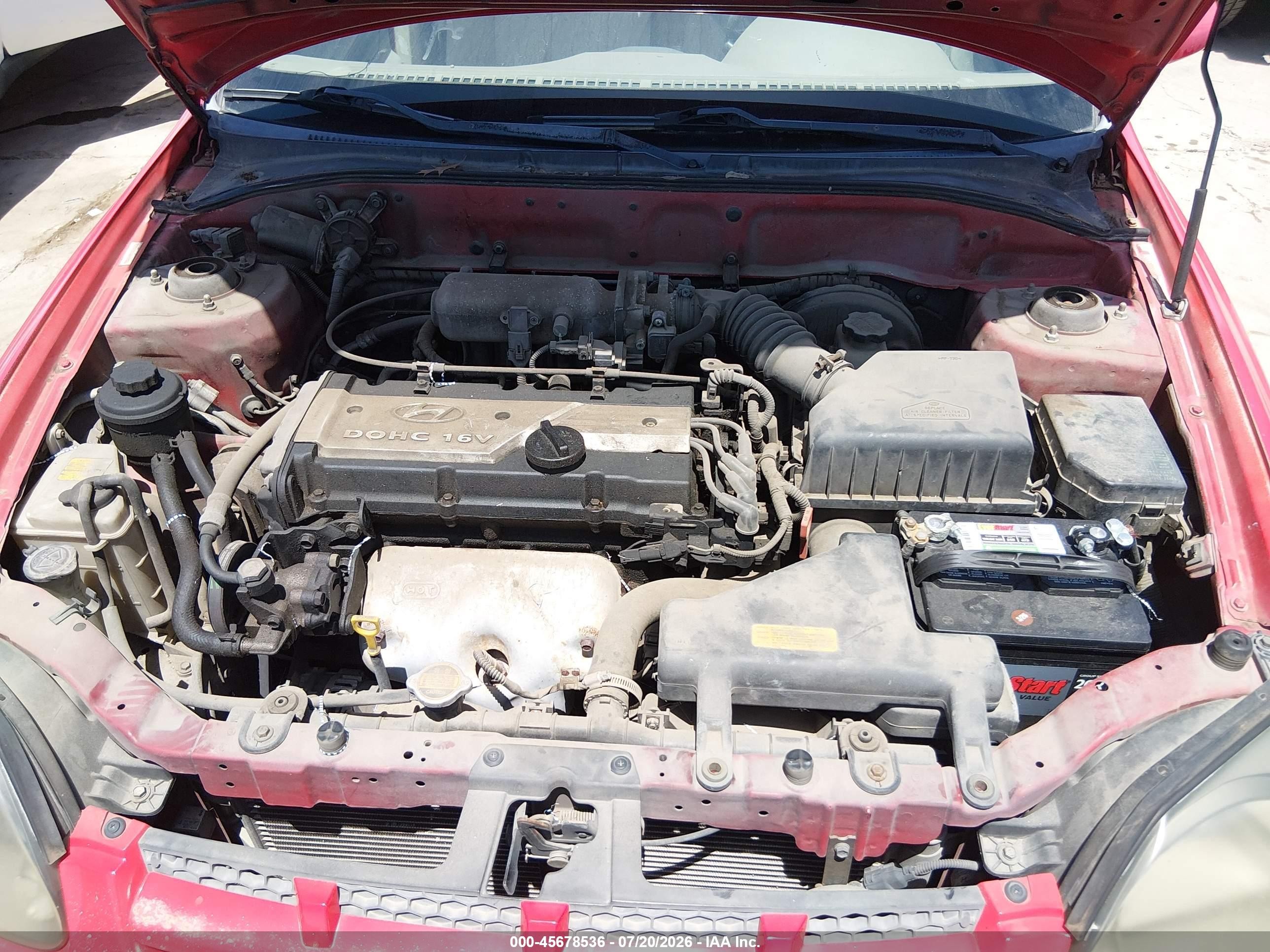 2003 Hyundai Accent Gl Red vin: KMHCG45C63U466723