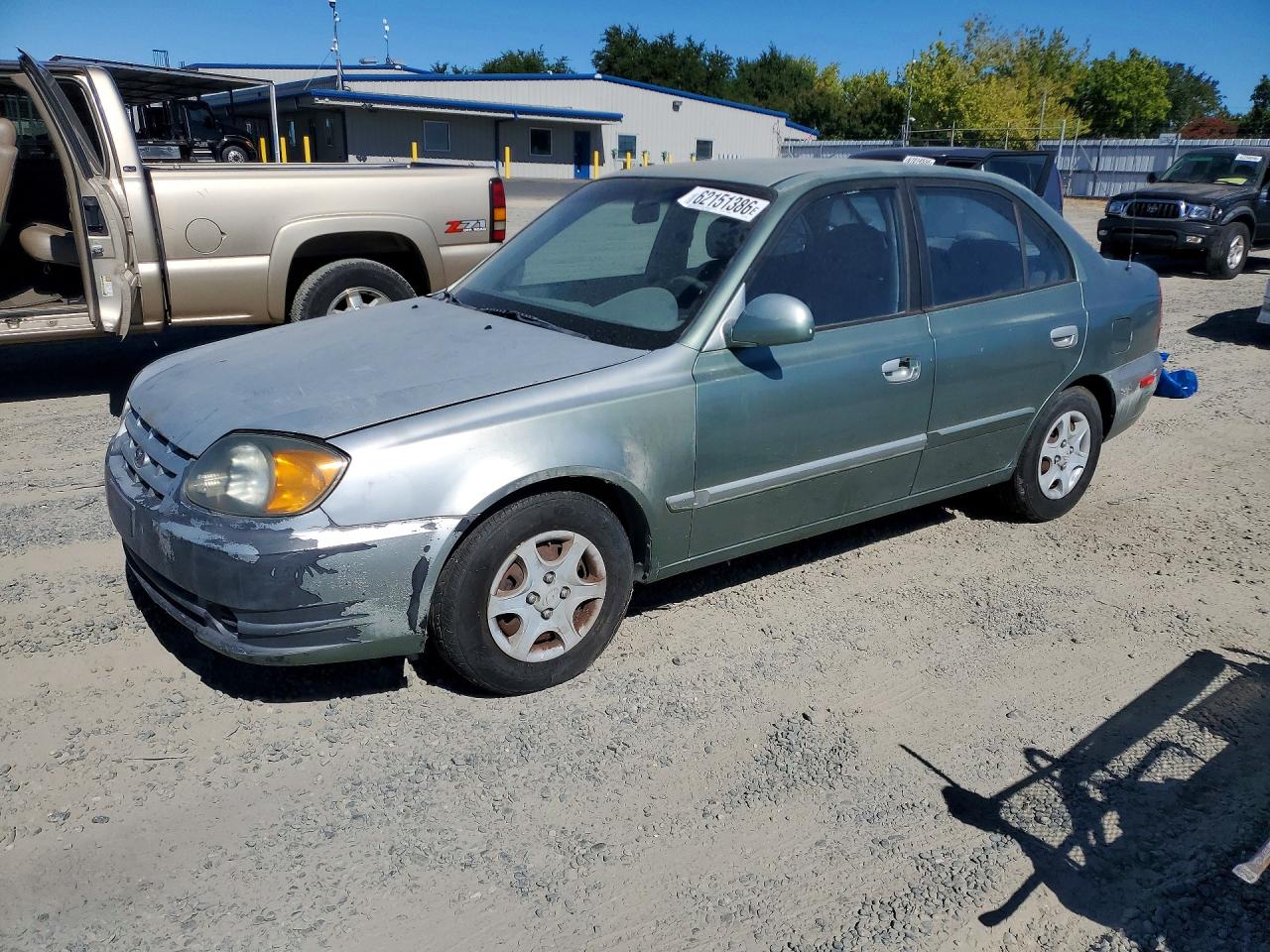 2003 Hyundai Accent Gl Turquoise vin: KMHCG45C73U457867