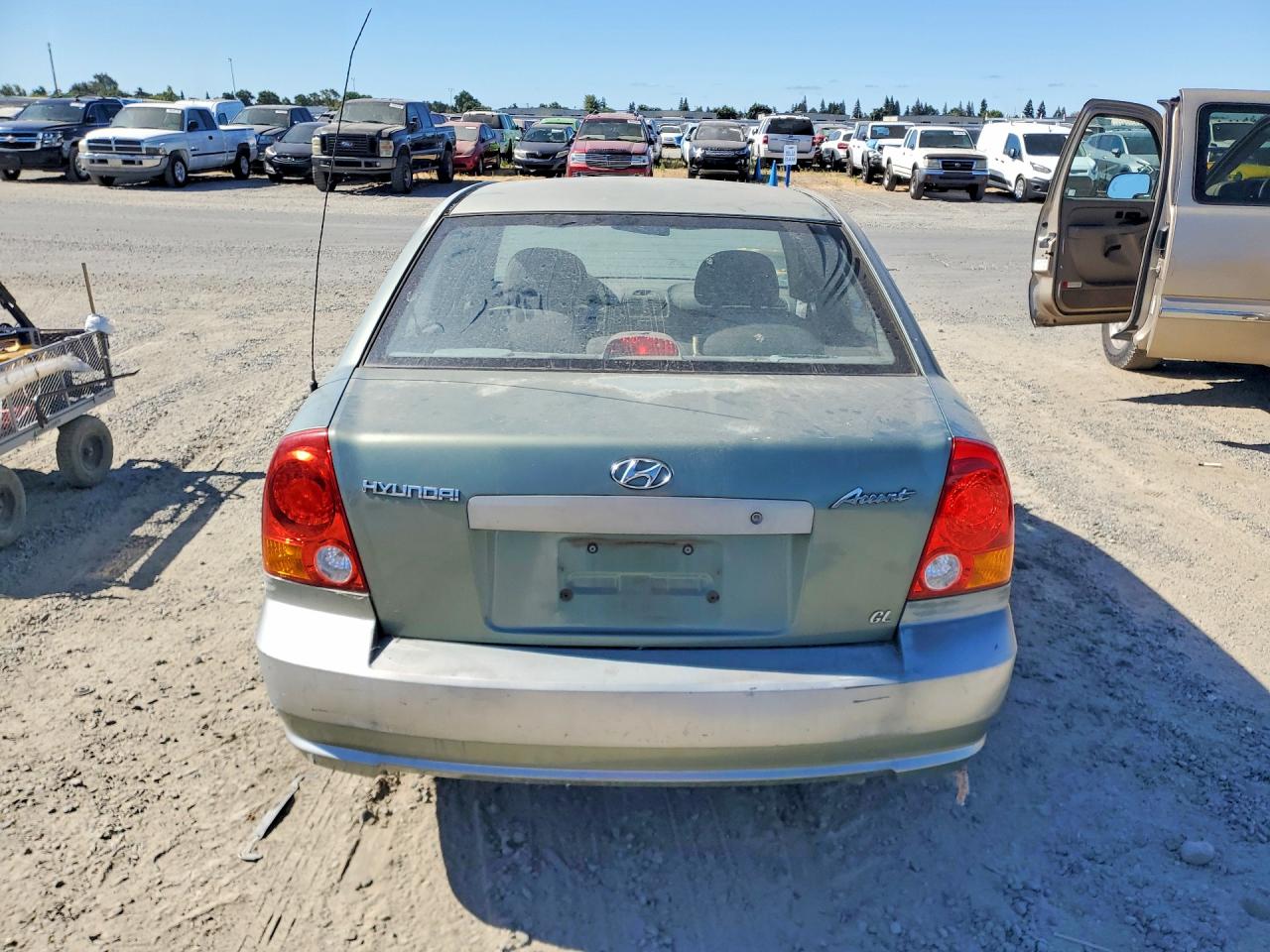 2003 Hyundai Accent Gl Turquoise vin: KMHCG45C73U457867