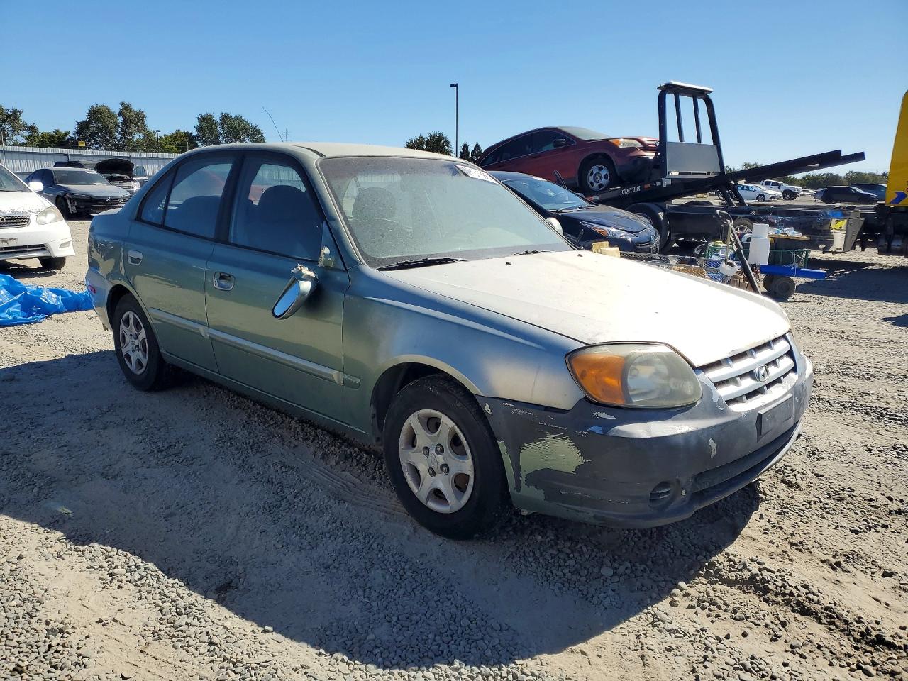 2003 Hyundai Accent Gl Turquoise vin: KMHCG45C73U457867