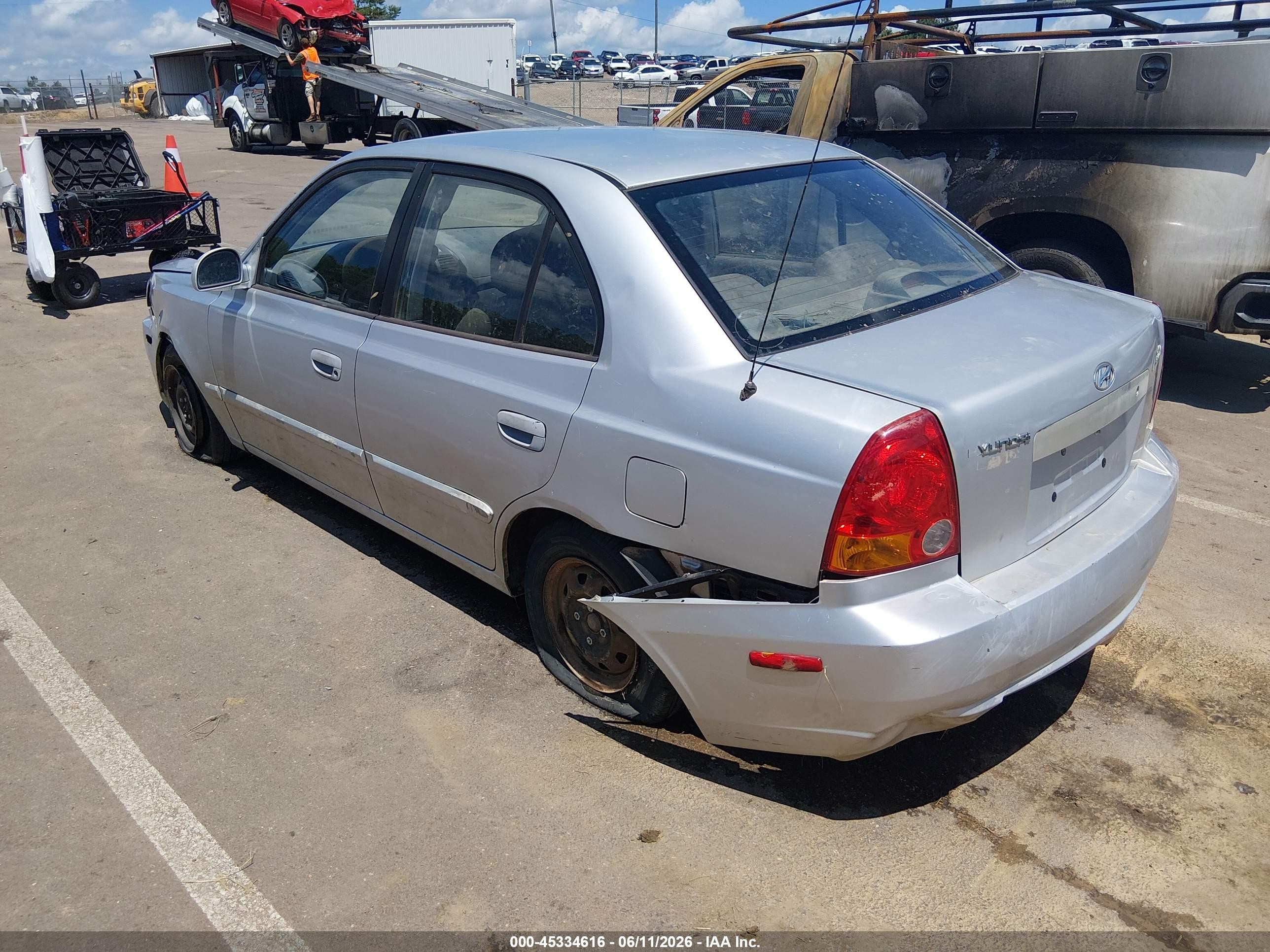 2003 Hyundai Accent Gl Silver vin: KMHCG45C73U459537