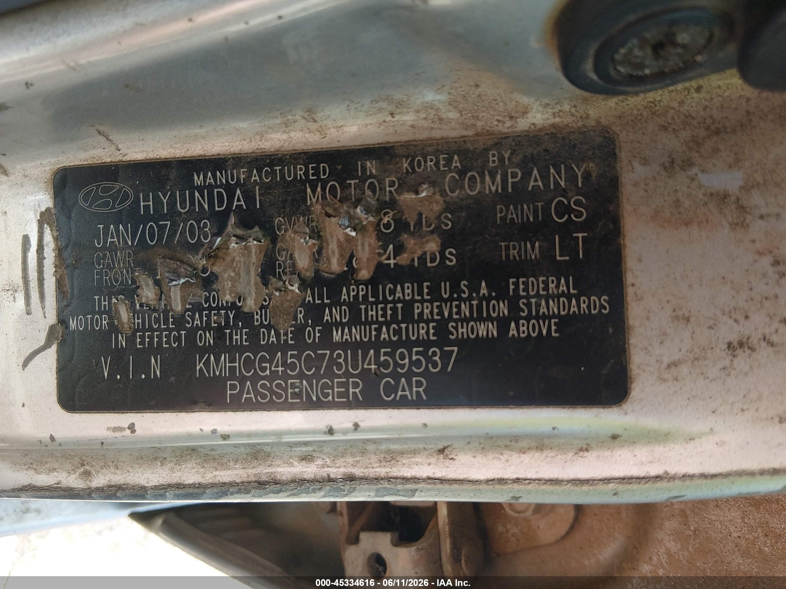 2003 Hyundai Accent Gl Silver vin: KMHCG45C73U459537