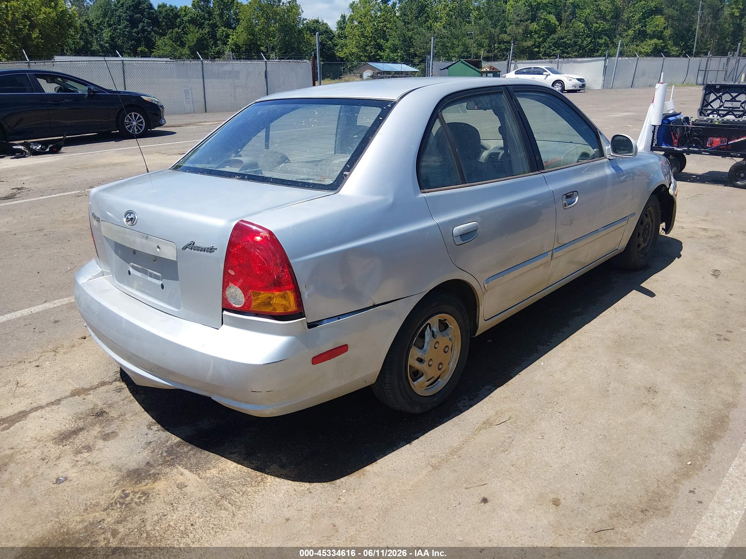 2003 Hyundai Accent Gl Silver vin: KMHCG45C73U459537