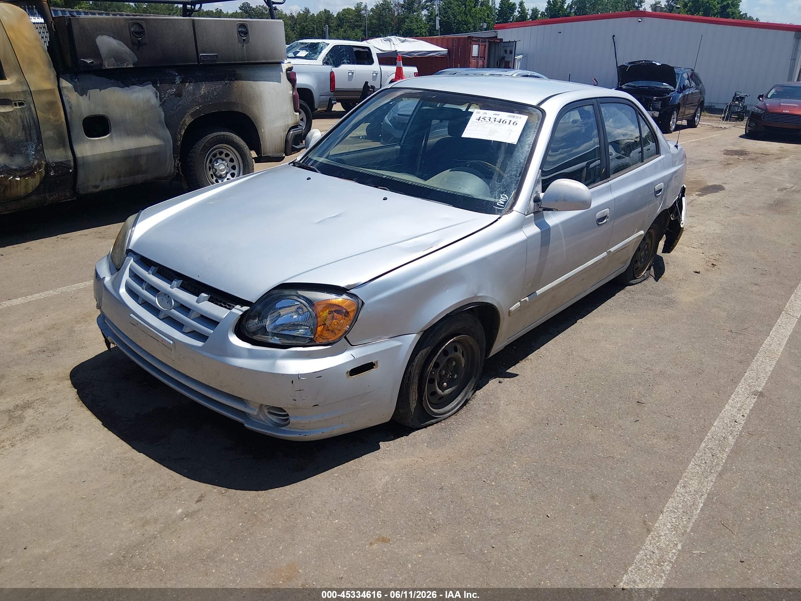 2003 Hyundai Accent Gl Silver vin: KMHCG45C73U459537